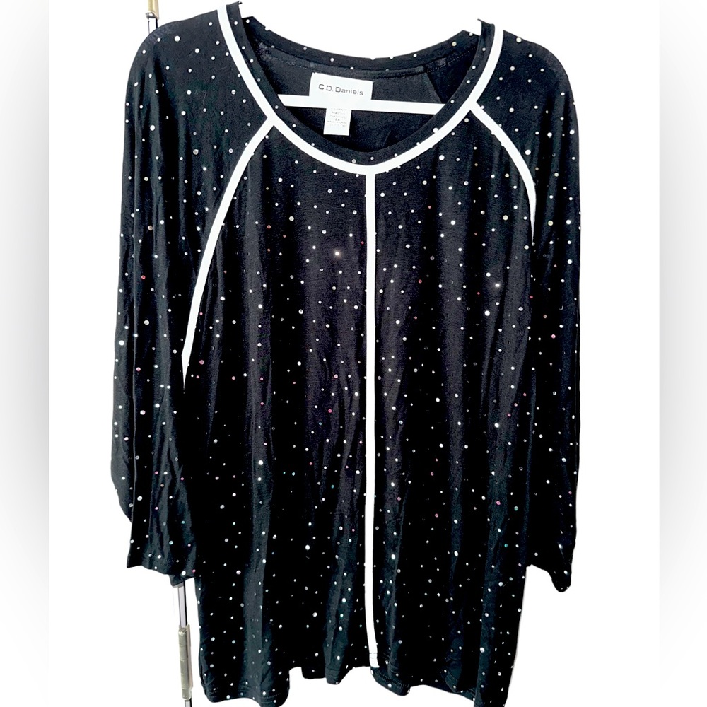 CD Daniels Black Bling Silver Dot Top 2x